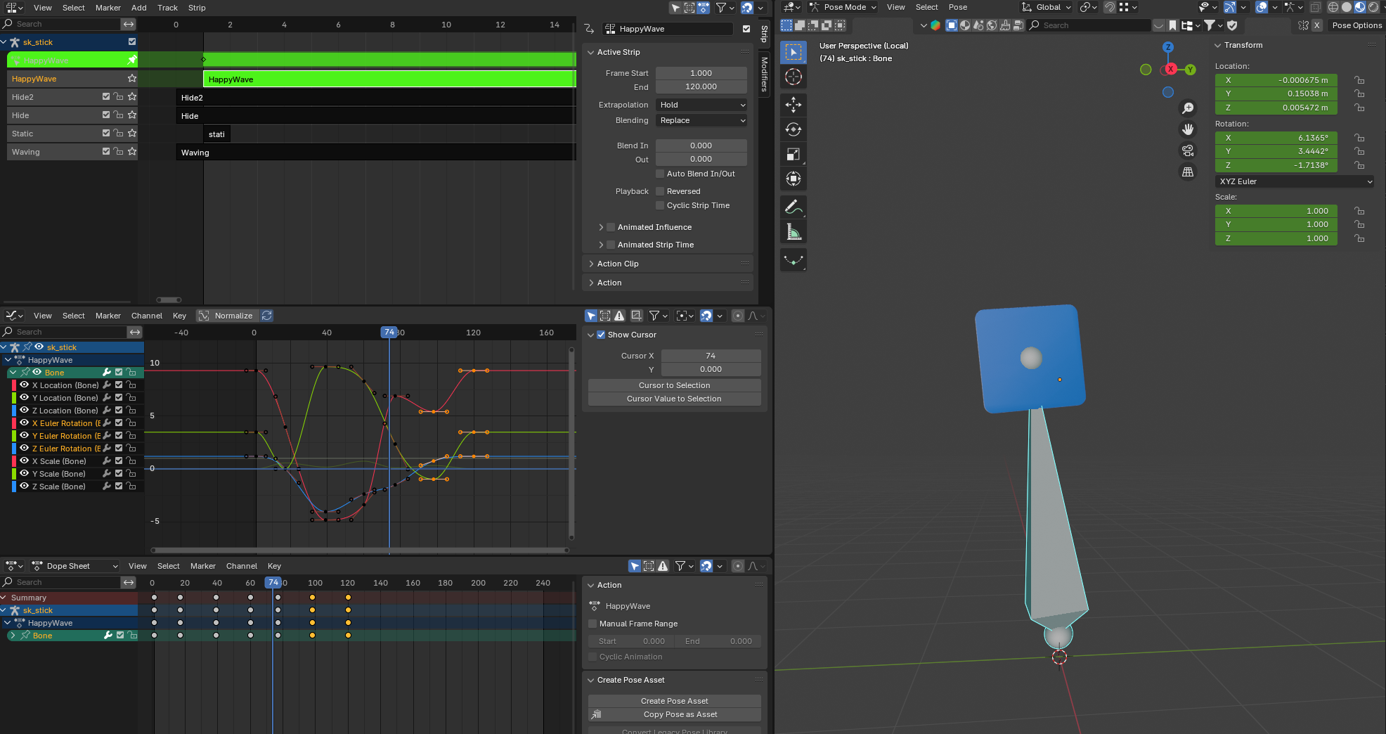 Blender rigging setup